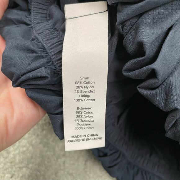 Cinq a Sept Ivee Crop Bubble Hem Tank Top Navy Blue Size L Quiet Luxury - Picture 7 of 11